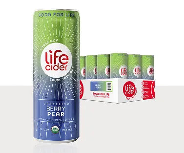 Life Cider ACV Drink, Tropical Raspberry, 12 Pack