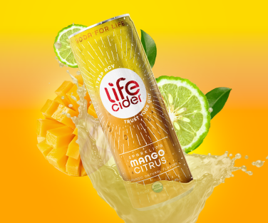 Life Cider ACV Drink, Mango Citrus, 12 Pack
