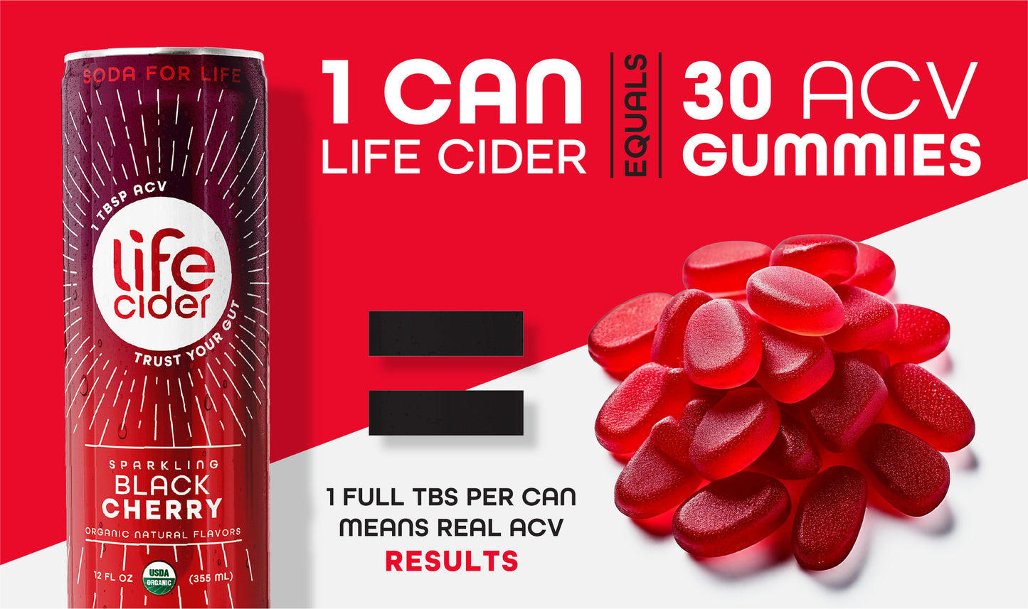 Life Cider ACV Drink, Pineapple Coconut, 12 Pack