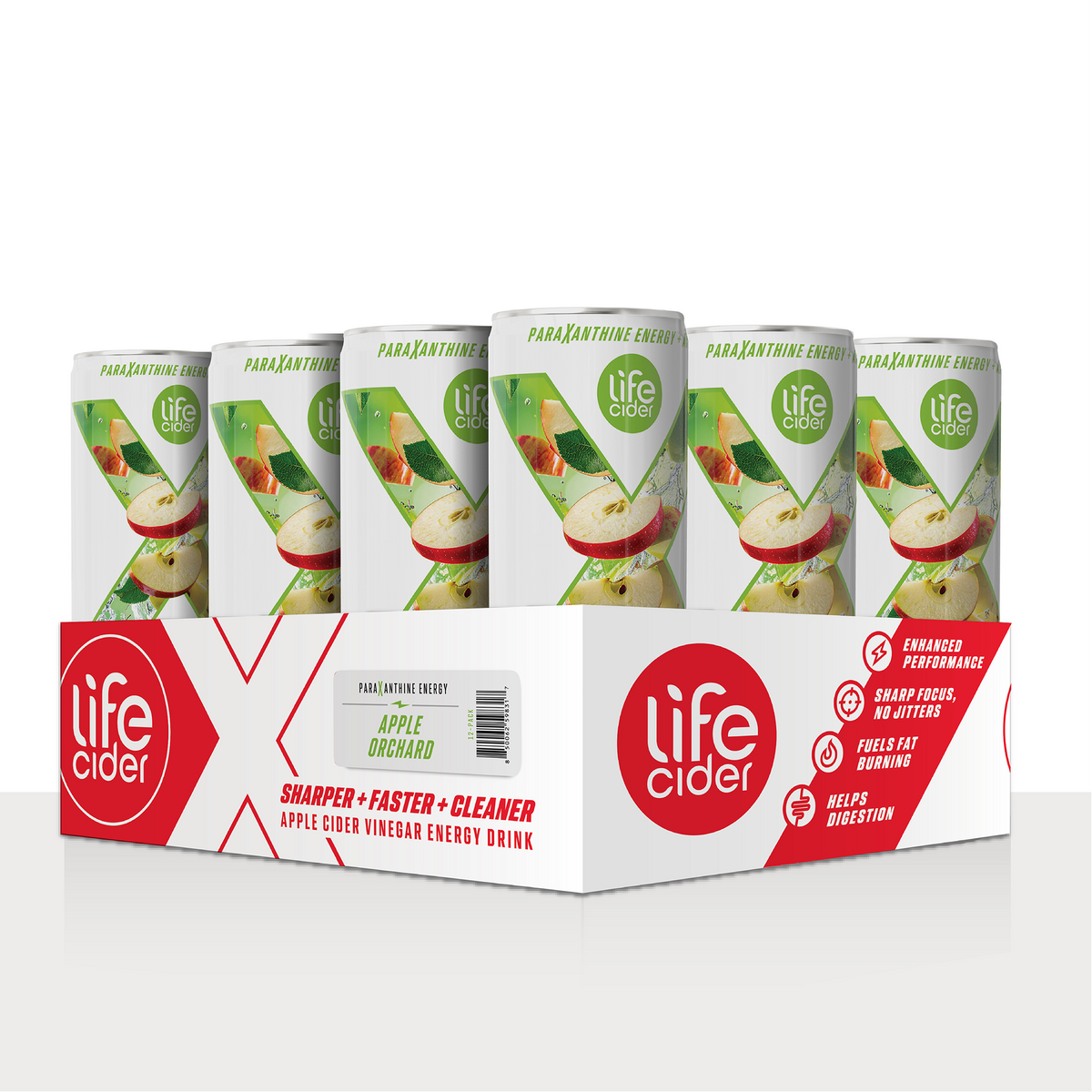 Life Cider X Energy Drink, Apple Orchard, 12-Pack