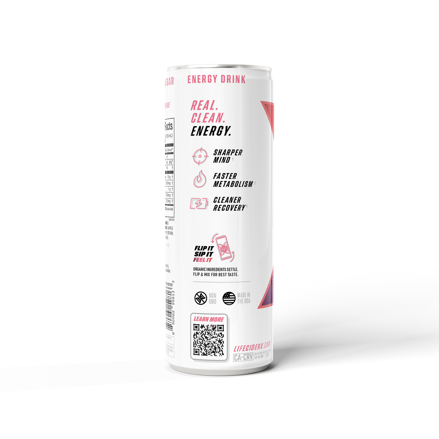 Life Cider X Energy Drink, Grapefruit Nectarine, 12-Pack