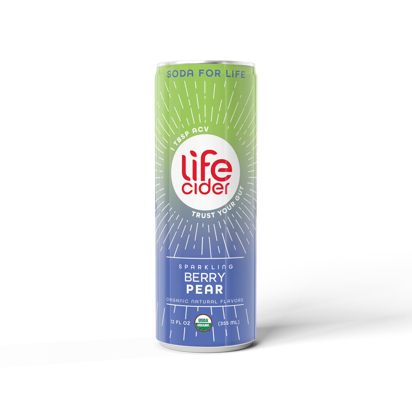 Life Cider ACV Drink, Berry Pear, 12 Pack