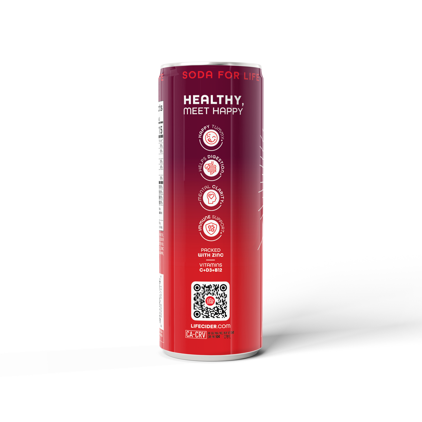 Life Cider ACV Drink, Black Cherry, 12 Pack