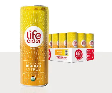 Life Cider ACV Drink, Mango Citrus, 12 Pack