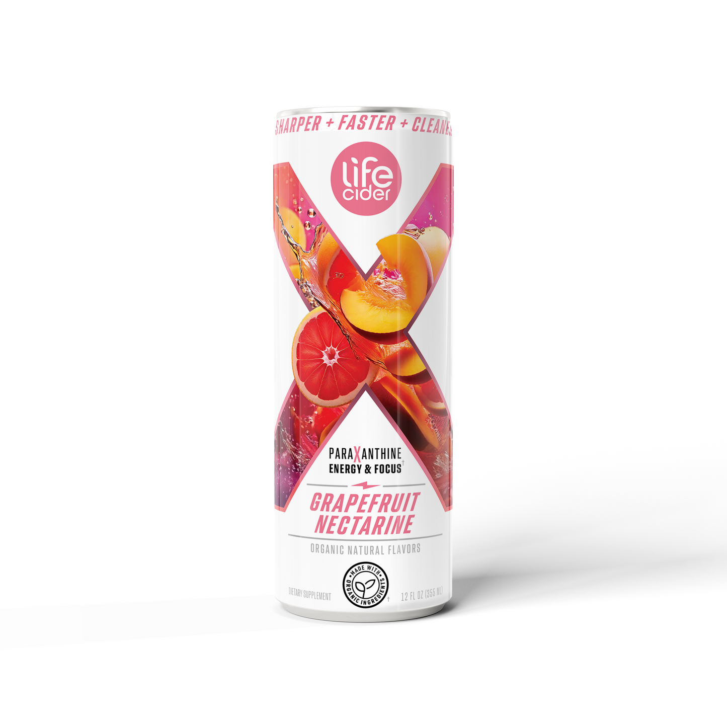 Life Cider X Energy Drink, Grapefruit Nectarine, 12-Pack