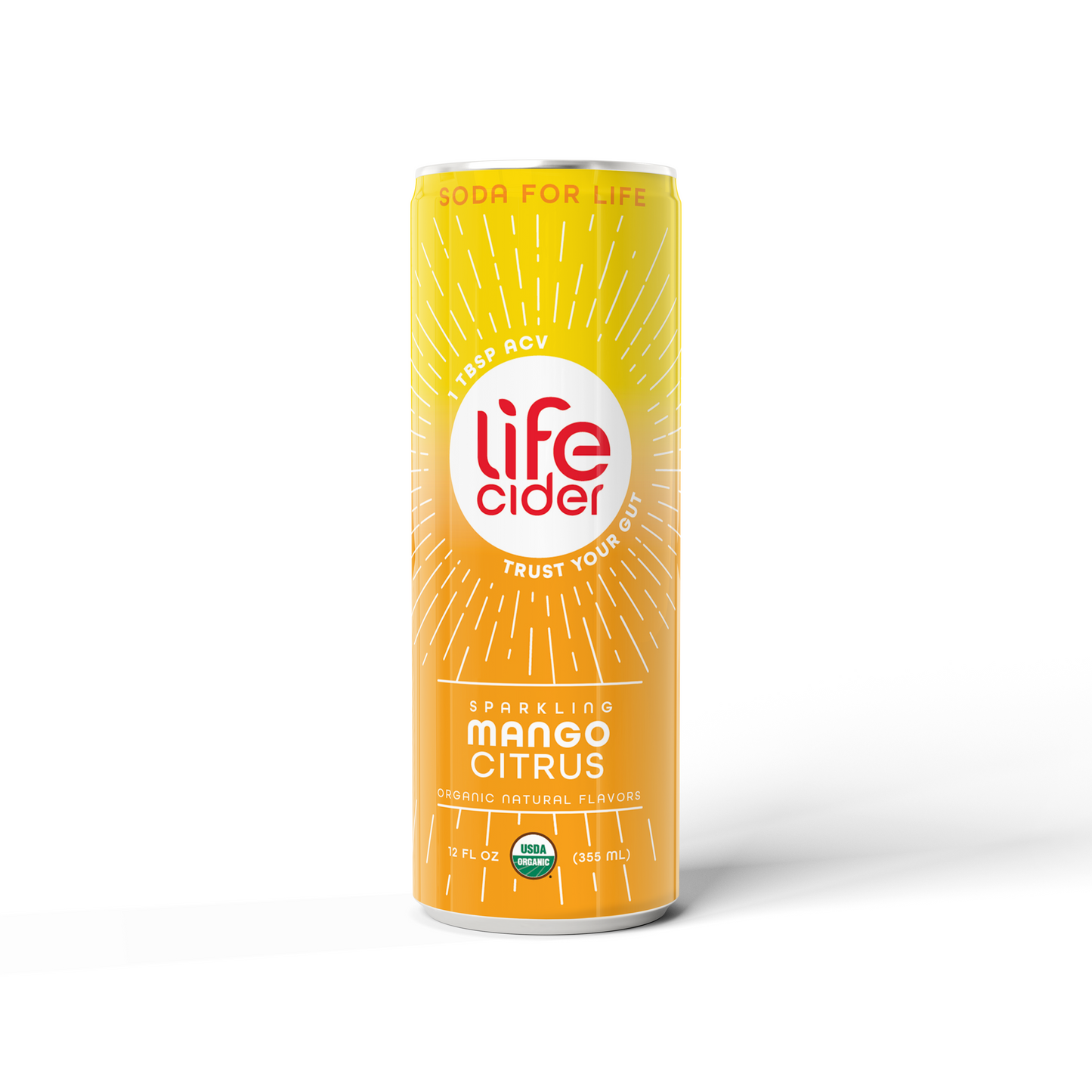 Life Cider ACV Drink, Mango Citrus, 12 Pack