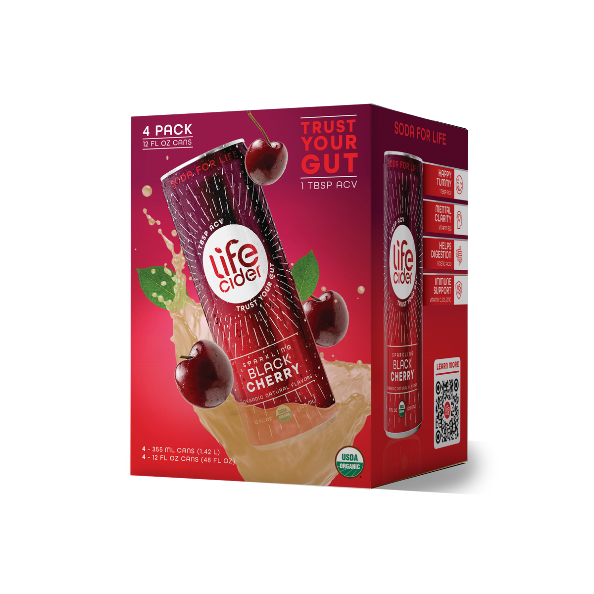 New Black Cherry Original Life Cider 4-Pack - Life Cider New Black Cherry Original Life Cider 4-Pack - Life Cider