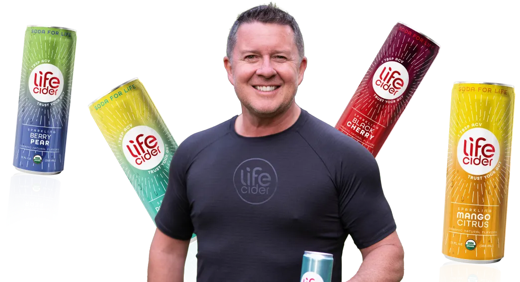 JP, founder of Life Cider, with the four original flavours