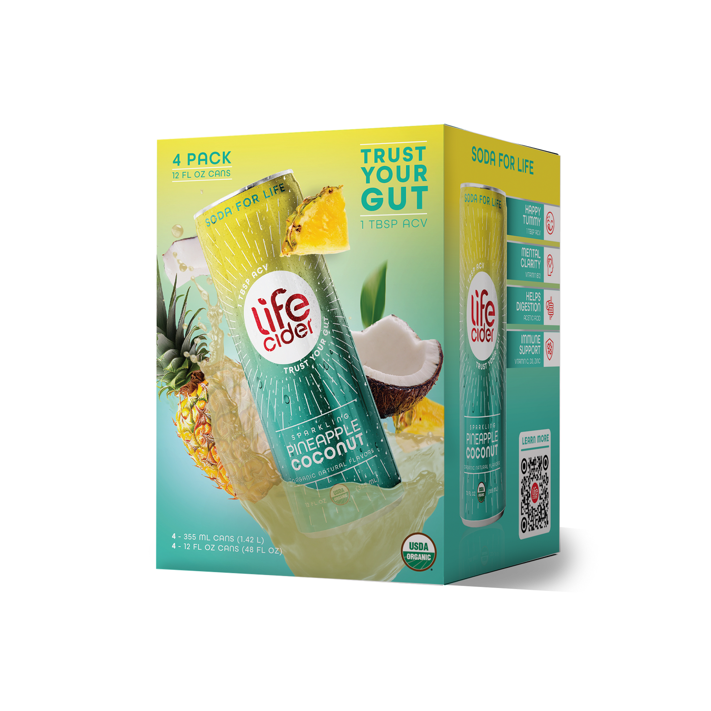 New Pineapple Coconut Life Cider Original 4-Pack